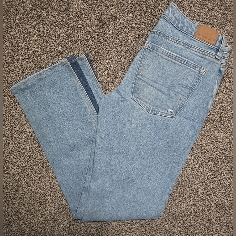 VTG American Eagle 90s Low Rise Skinny Kick Jeans Womens, Size 4, Stretchy Flare - Picture 3 of 11